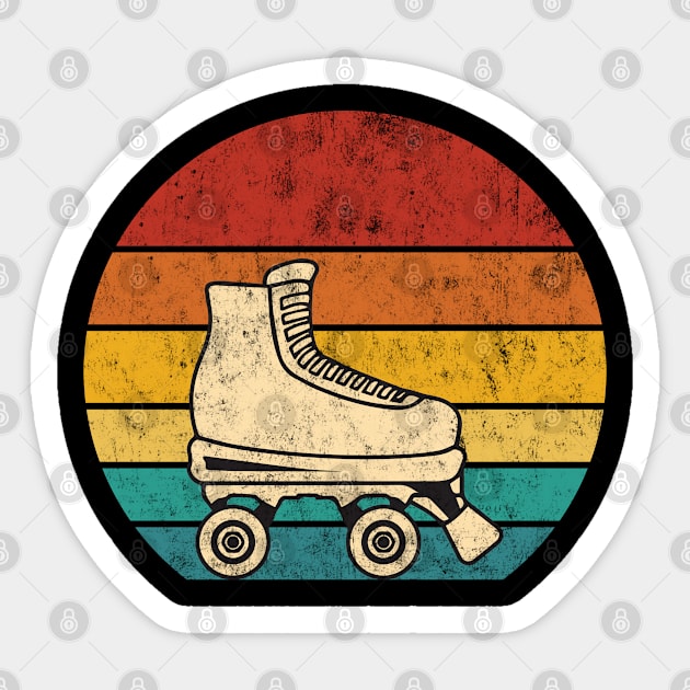 Vintage Roller Skater Sticker by BlendedArt